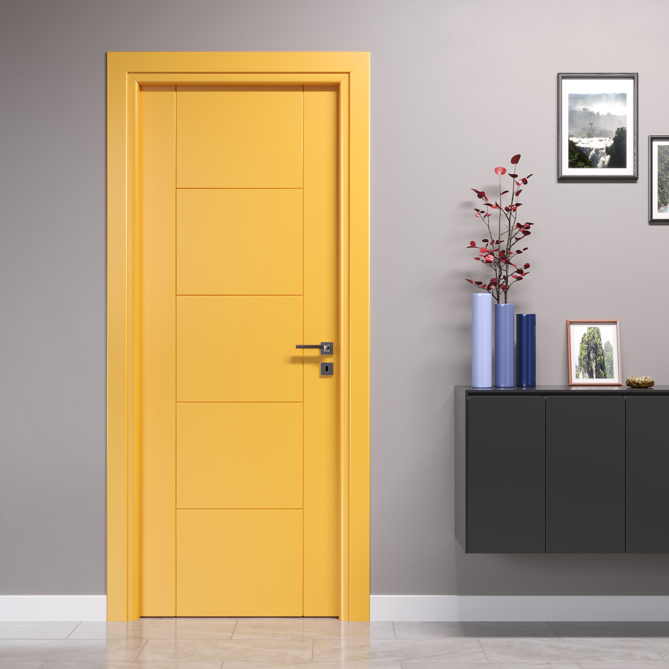 Porta Essenza Lineare a quattro riquadri, FIP Porte