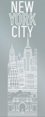 Disegno NEW YORK per vetro, FIP Porte