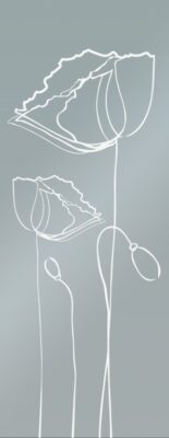 Disegno PAPAVERI 2 per vetro, FIP Porte