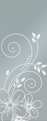 Disegno SPIRALI E FIORI per vetro, FIP Porte