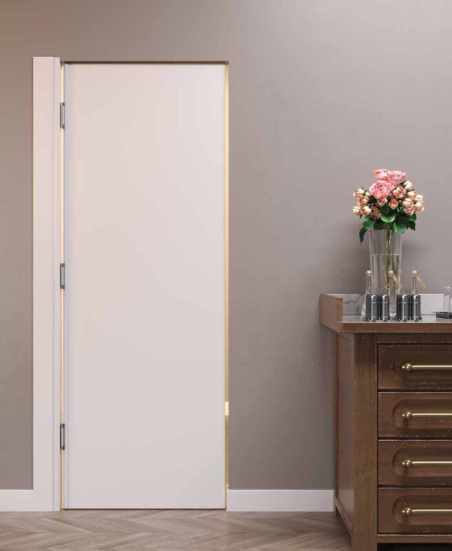 swing FIP Porte Door in White Laminate, Model 2 of 7