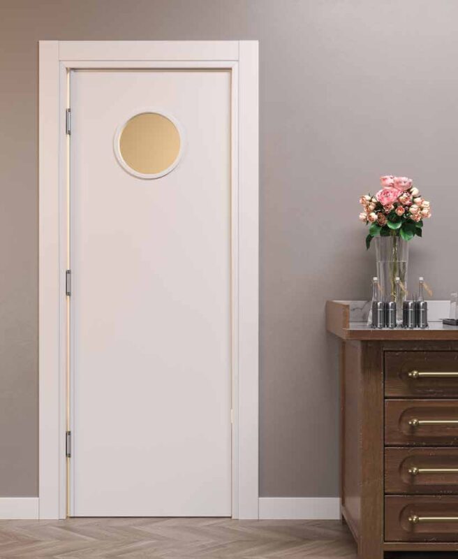 swing FIP Porte Door in White Laminate, Model 5 of 7