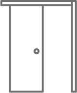 FIP Exterior Sliding Door Mounted on the Wall