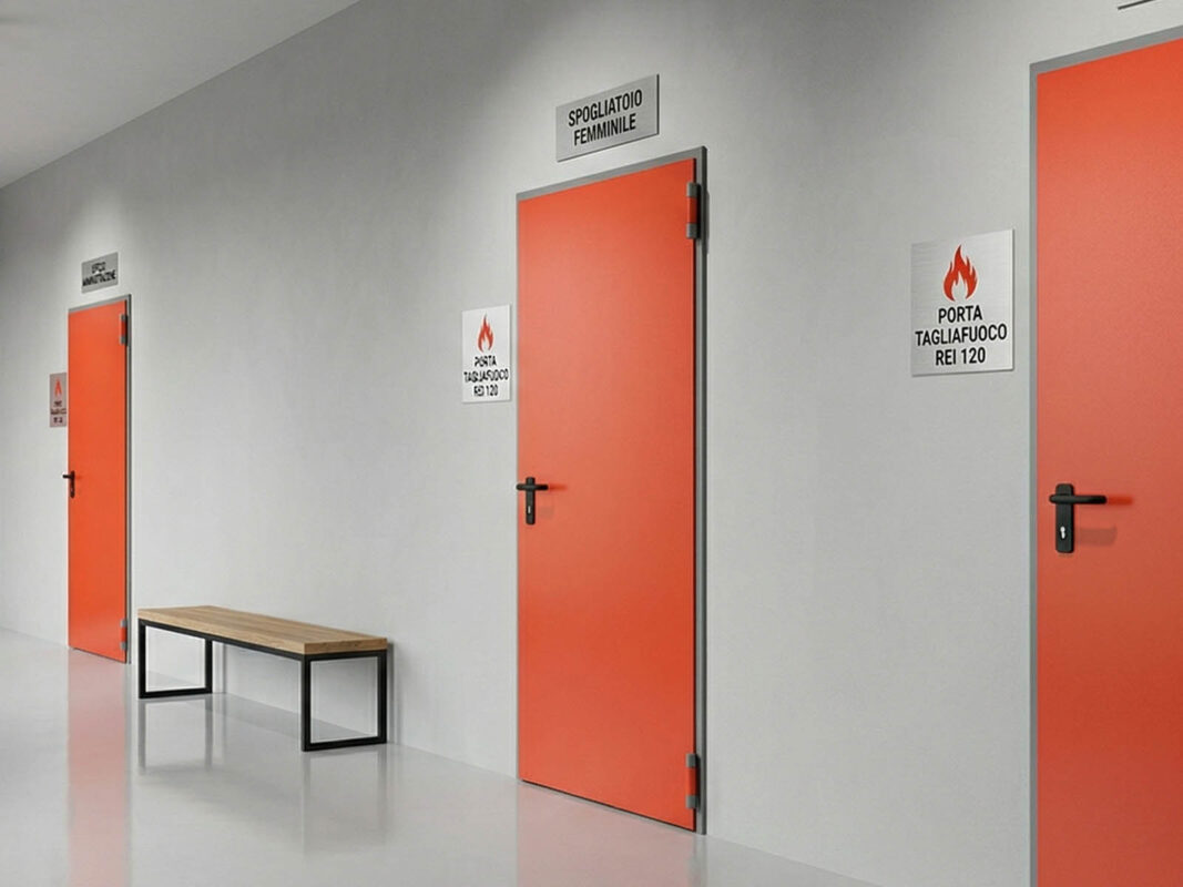 Porta REI tagliafuoco per vie di esodo in hotel