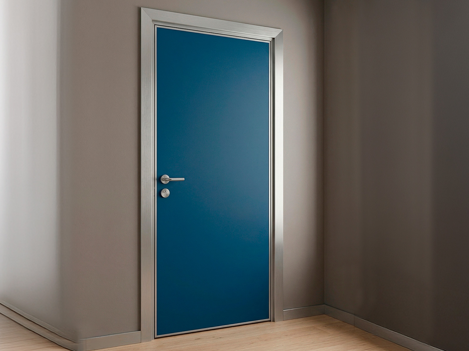 Plastic laminate doors with frame aluminum 05