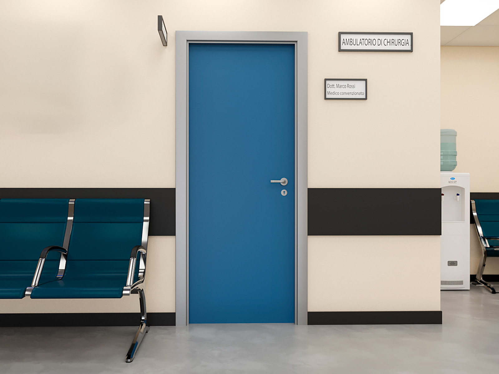 Plastic laminate doors with frame aluminum 07