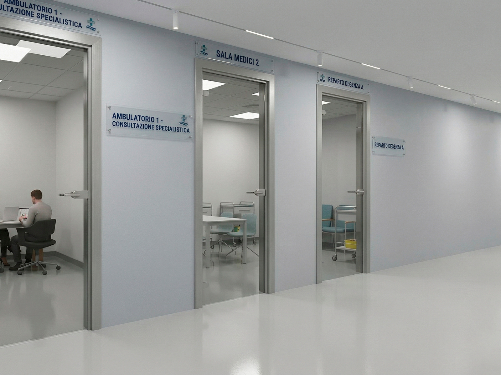 Glass doors with frame aluminum 03