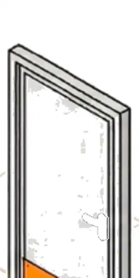 Lavorazione: piastre in alluminio h 15 cm, porte tecniche FIP Porte