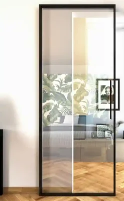 Magical Sliding Door with FIP Porte Handle, with Clear Glass