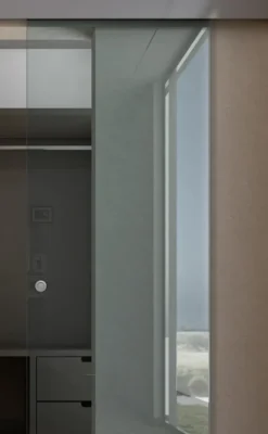Porta Full Glass FIP Porte, sistema Compact, vetro trasparente