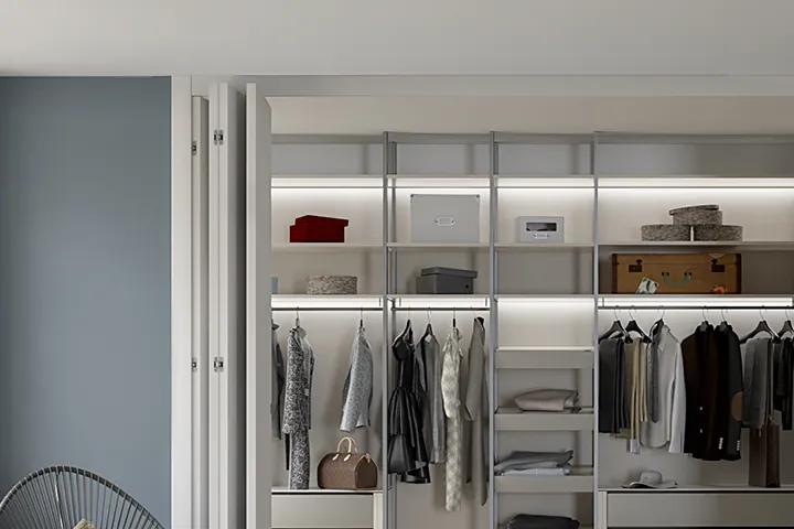 The side-folding doors on the opening, with visible hinges
