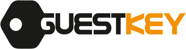 Logo GuestKey, il sistema di controllo accessi di FIP Porte